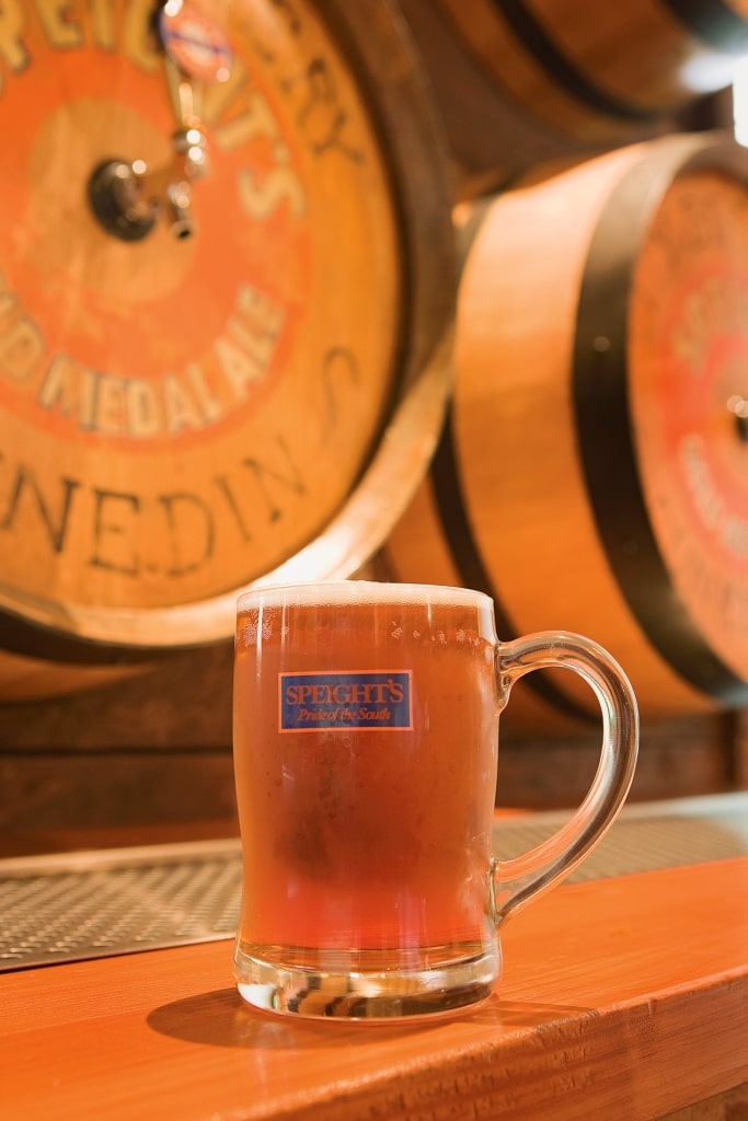 A glass of craft beer in Speight's Brewery