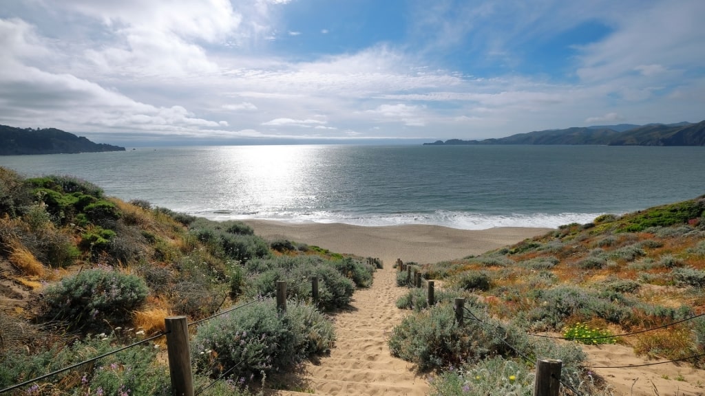 Sandy pathway leading to Marshall's Beach