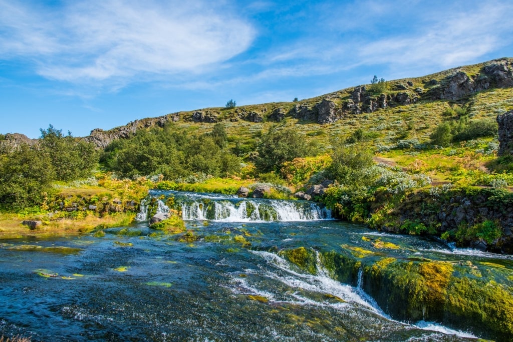 Lush landscape of Thjorsardalur