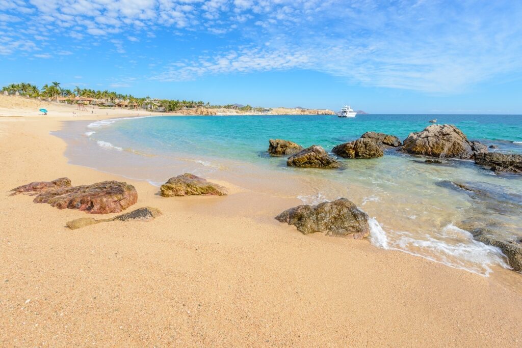 Fine sands of Chileno Beach in Cabo San Lucas, Mexico