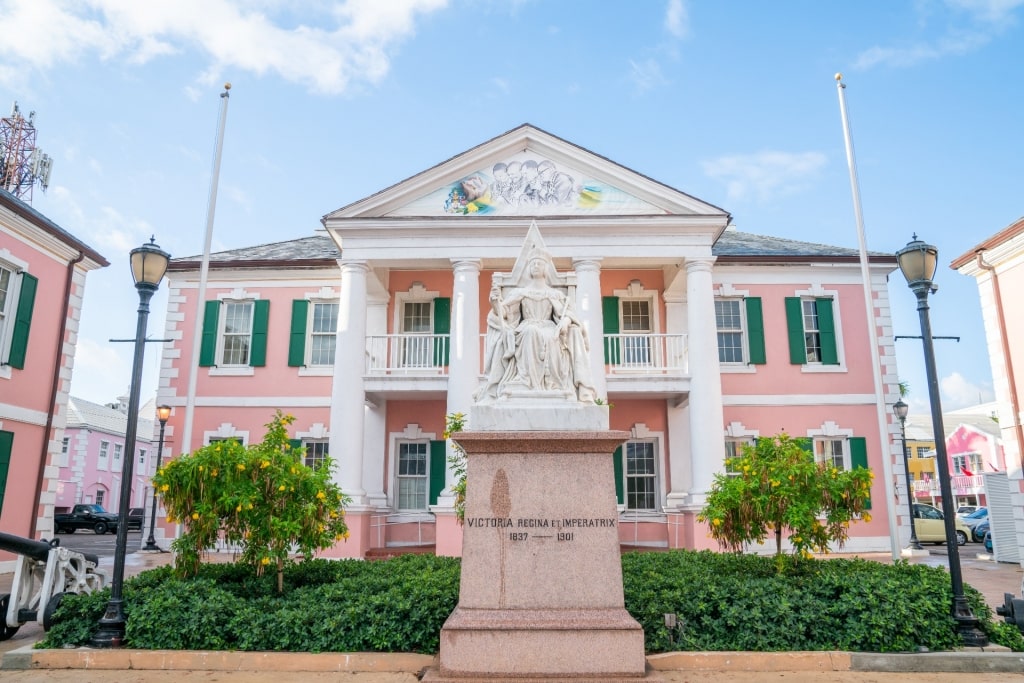View of the Statue of Queen Victoria