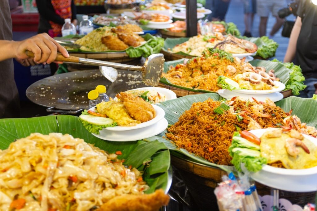 A selection of Thai street food